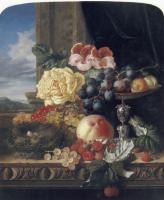 Ladell, Edward - Still Life with Fruit, Flowers and a Bird's Nest